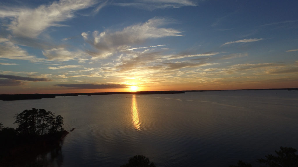 This photo was taken at sunset from the eastern side of Lake Thurmond near Modoc Shores