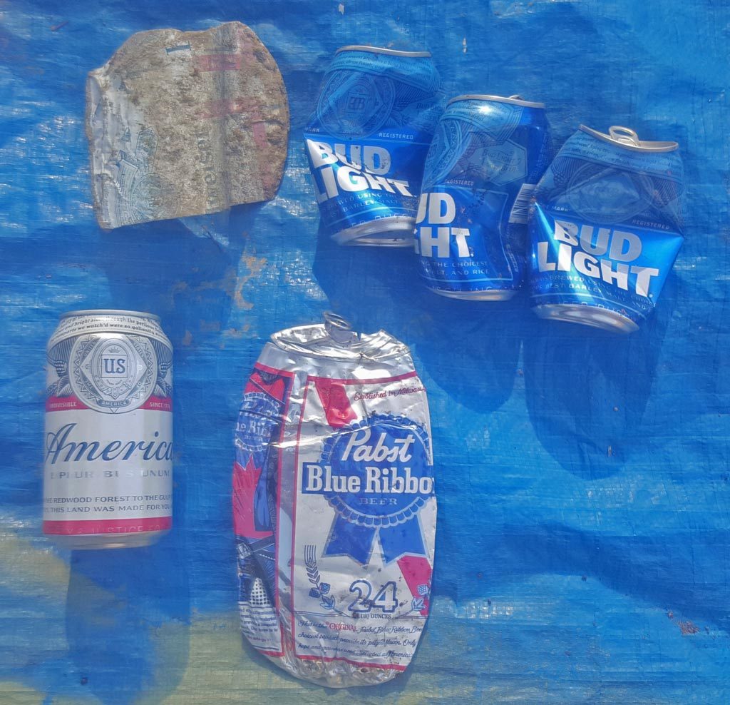 Beer cans, Augusta, Georgia, Litter
