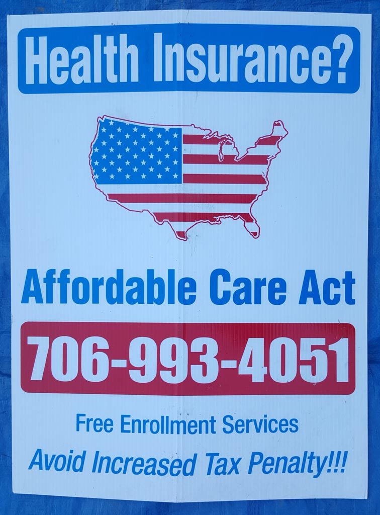 Affordable care act sign